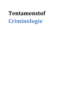 Tentamenstof criminologie P4