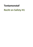 Tentamenstof recht en safety H1