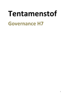 Tentamenstof governance H7