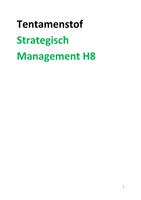 Tentamenstof strategisch management H8
