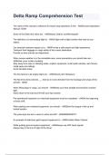 Delta Ramp Comprehension Test Latest &lpar;2026&sol;2027&rpar; Verified Answers by Experts