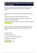Med Surg ATI Capstone Exam Questions And Answers 