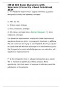 IHI QI 102 Exam Questions with Solutions &lpar;Correctly solved Solutions&rpar; 2024