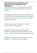 RBT Practice Exam Questions and Answers &lpar;Tutor Answered&rpar; &lpar;75 Questions&rpar; 