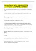 PCOA EXAM WITH GUARANTEED ACCURATE ANSWERS &vert;VERIFIED