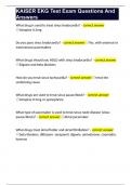 KAISER EKG Test Exam Questions And Answers 