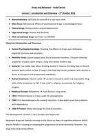 Drugs and Behaviour 1: Introduction and Overview
