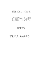 Complete Edexcel IGCSE A* Chemistry Notes for Triple Award