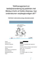 Scriptie: Ondersteuning van zelfmanagement bij patienten met Morbus Crohn en/of Colitis Ulcerosa