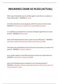  INSURANCE EXAM AZ &num;1333 &lpar;ACTUAL&rpar; 2024 QUESTIONS AND ANSWERS 