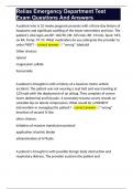 Relias Emergency Department Test Exam Questions And Answers 