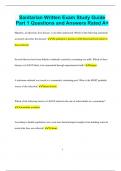 Sanitarian Written Exam Study Guide Part 1 Questions and Answers Rated A&plus;