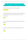 EHS 108CT Hazard Communication Questions and Answers Already Passed