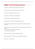 DMSO 1110 Final Exam Review  questions and Answers Latest Update Fully Solved 100&percnt;