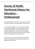 Survey of Pacific Northwest History for Educators - D106&lpar;solved&rpar;
