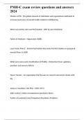 PMH-C exam review questions and answers 2024