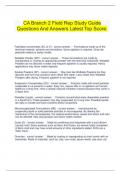   CA Branch 2 Field Rep Study Guide Questions And Answers Latest Top Score&period;