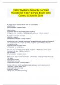  &lpar;ISC&rpar;&sup2; Systems Security Certified Practitioner SSCP Longle Exam With Correct Solutions 2024
