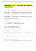 Nursing 160 Test 1