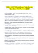  &lpar;ISC&rpar;&sup2; SSCP Official Exam With Correct Questions And Answers 2024