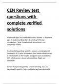CEN Review test questions with complete verified solutions&period;