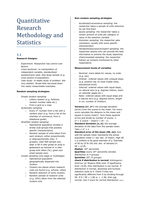 MAT22306 Samenvatting Quantitative Research Methodology and Statistics (Colleges)