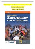 TEST BANK For Nancy Caroline&rsquo;s Emergency Care in the Streets&comma; 8th Edition by Nancy Caroline&comma; Verified Chapters 1 - 53&comma; Complete Newest Version
