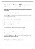 Introduction to Business DSST Questions with 100&percnt;verified answers