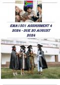 EMA1501 Assignment 4 &lpar;COMPLETE ANSWERS&rpar; 2024 - DUE 20 August 2024 with complete solution