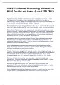 NURS6521 Advanced Pharmacology Midterm Exam 2024 &vert; Question and Answers &vert; Latest 2024 &sol; 2025 