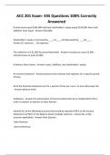 ACC 201 EXAMS BUNDLE  with Quizzes and 100&percnt; Correct Answers