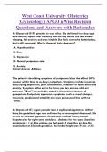 West Coast University Obstetrics &lpar;Gynecology&rpar; APGO uWise Revision  Questions and Answers with Rationales