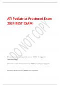 ATI Pediatrics Proctored Exam 2024 BEST EXAM
