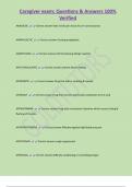 PACKAGE&colon;&colon;-CERTIFIED  CAREGIVER EXAMS WITH COMPLETE SOLUTIONS &lpar;LATEST UPDATE&rpar;