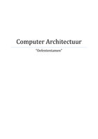 Computer Architectuur - Oefententamen