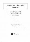 Solution Manual for Basic College Mathematics 6th Edition by Elayn Martin-Gay&comma; All Chapters 1-11 &vert; Complete Guide A&plus;