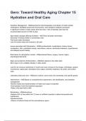  Test Bank for Gero&colon; Toward Healthy Aging Chapter 15 Hydration and Oral Care 11th Edition by Theris A&period; Touhy