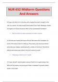 NUR 652 Midterm Questions  And Answers