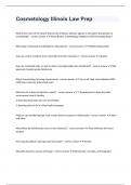 Cosmetology Illinois Law Prep questions with correct answers