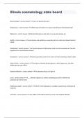 Illinois cosmetology state board with complete solutions