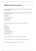Illinois state law cos test with correct answers graded A&plus;