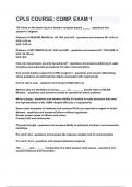 CPLS COURSE&lowbar; COMP&period; EXAM 1 questions and answers
