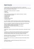 Cpls Course questions and answers