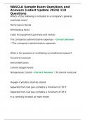 NASCLA Sample Exam Questions and Answers &lpar;Latest Update 2024&rpar; 110 Questions 