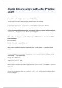 Illinois Cosmetology Instructor Practice Exam with complete solutions