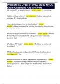 Phlebotomy Order of Draw Study NHCO Exam Questions And Answers  
