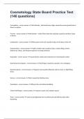 Cosmetology State Board Practice Test &lpar;146 questions&rpar; with complete solutions