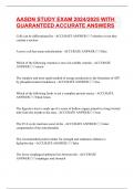 AASDN STUDY EXAM 2024&sol;2025 WITH GUARANTEED ACCURATE ANSWERS