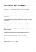 Cosmetology state board exam questions with 100&percnt; correct answers 