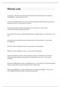 Illinois Law&lpar;questions with 100&percnt; correct answers&rpar;